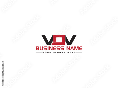 Stylist VOV Logo Icon, Creative vov Logo Letter Vector Image Design For Your All Business photo