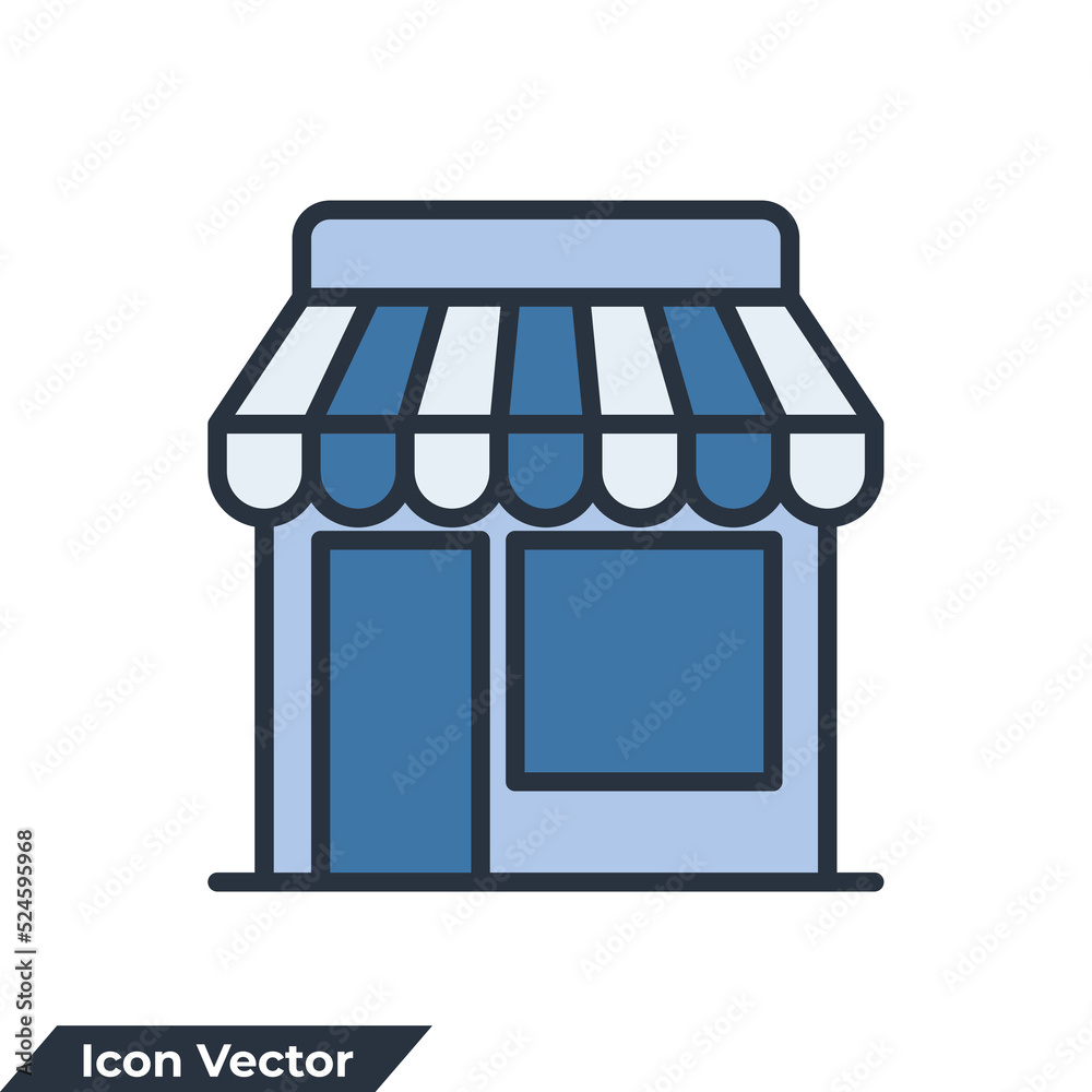 store icon logo vector illustration. Market symbol template for graphic and web design collection