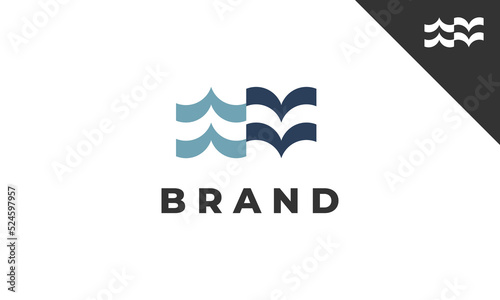 Wave Logo Design With Unique Concept ,Vector Template