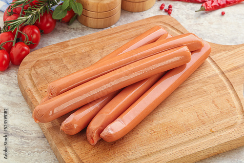 Boiled Pork sausages for brakfast photo
