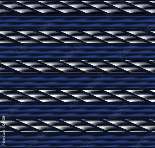 Seamless optical wave effect stripe line pattern vector, Geometric Halftone Abstract pattern for Fabric and textile printing, sport jersey texture, wrapping paper, backdrops and packaging