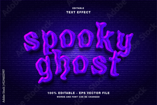 spooky ghost halloween editable text effect