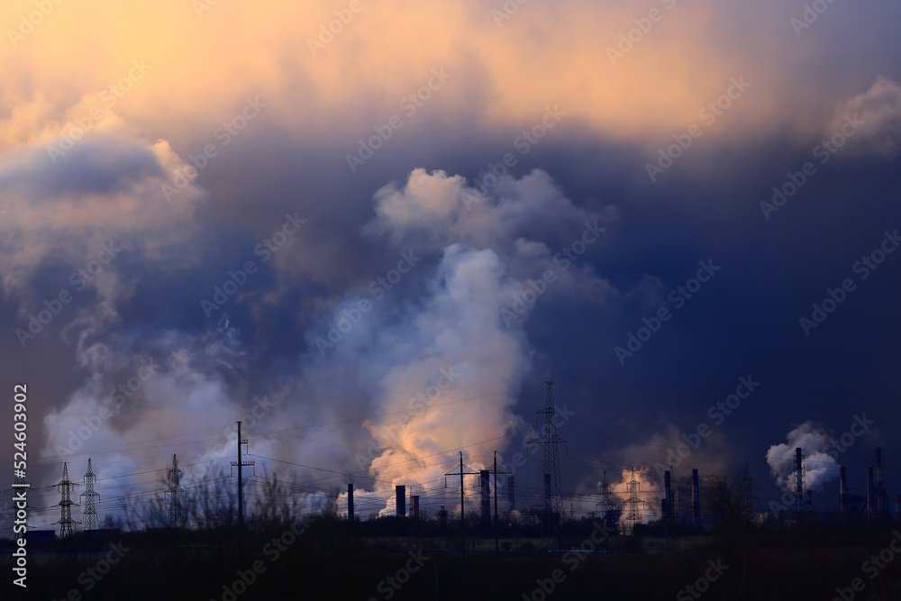 concept ecological problem industrial plant pollution abstract background concept ecological problem industrial plant pollution abstract background
