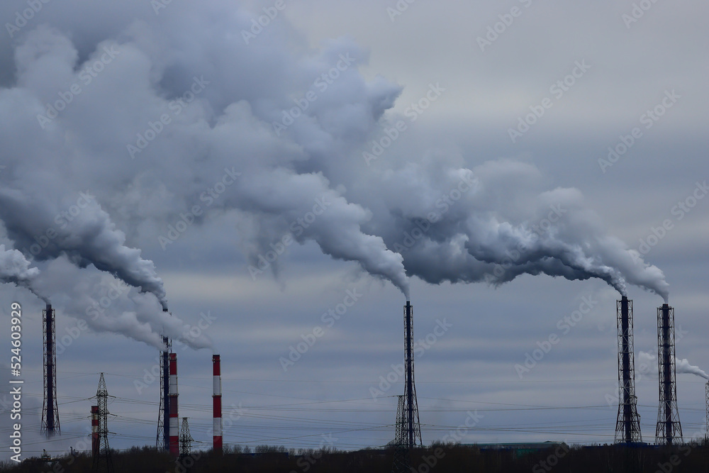 factory pipe smoke background gray abstract, co2 pollution factory pipe smoke background gray abstract, co2 pollution