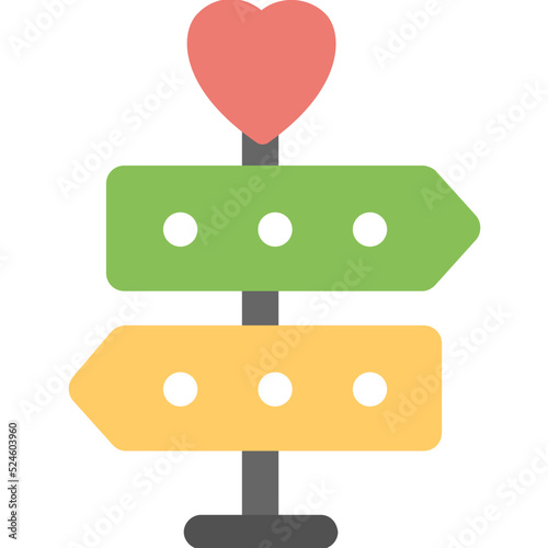 Signpost with Heart Sign 