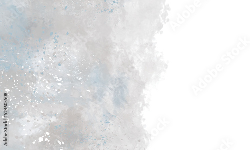 Modern Rough Vector Background. Old Paintend Wall Style Layout. Blank with the Effect of an Old Carelessly Painted Wall. No Text. Light Gray and Blue Stains with White and Blue Splashes on a White.