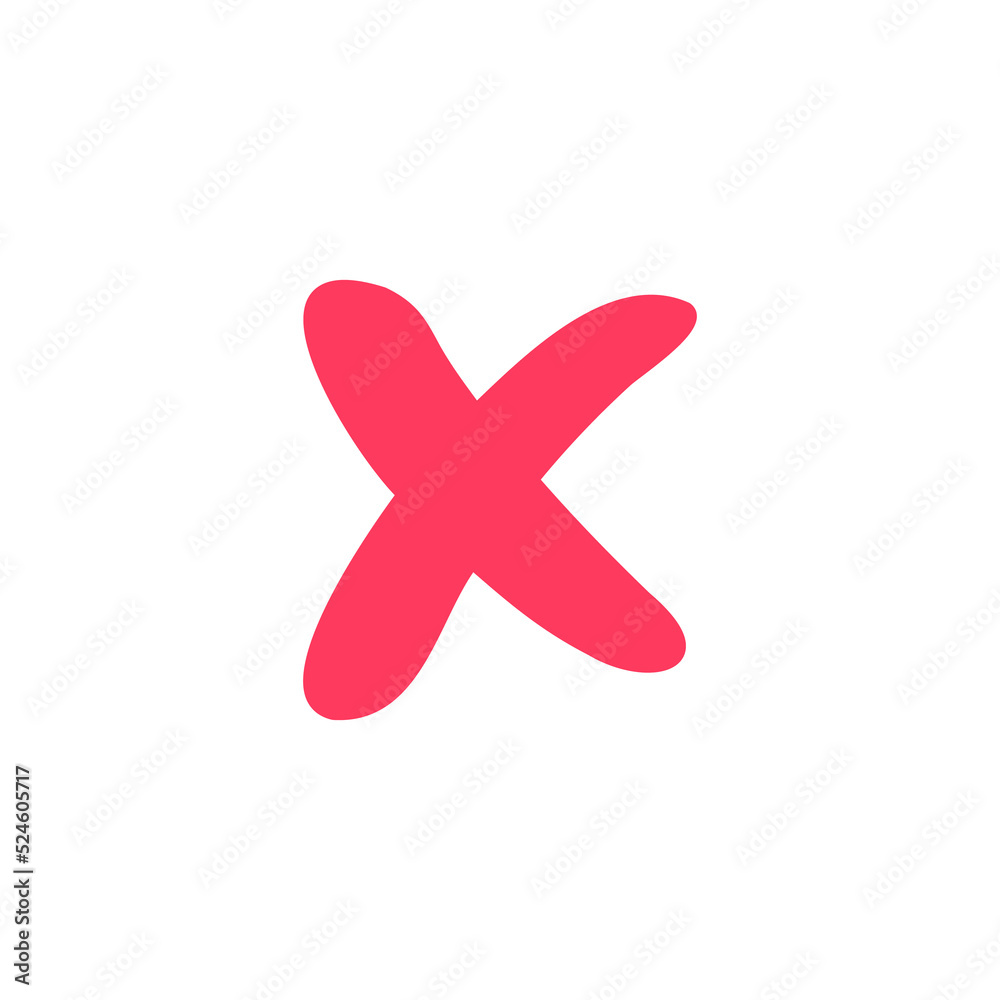 Obraz premium red cross icon for things that should not be done or forbidden