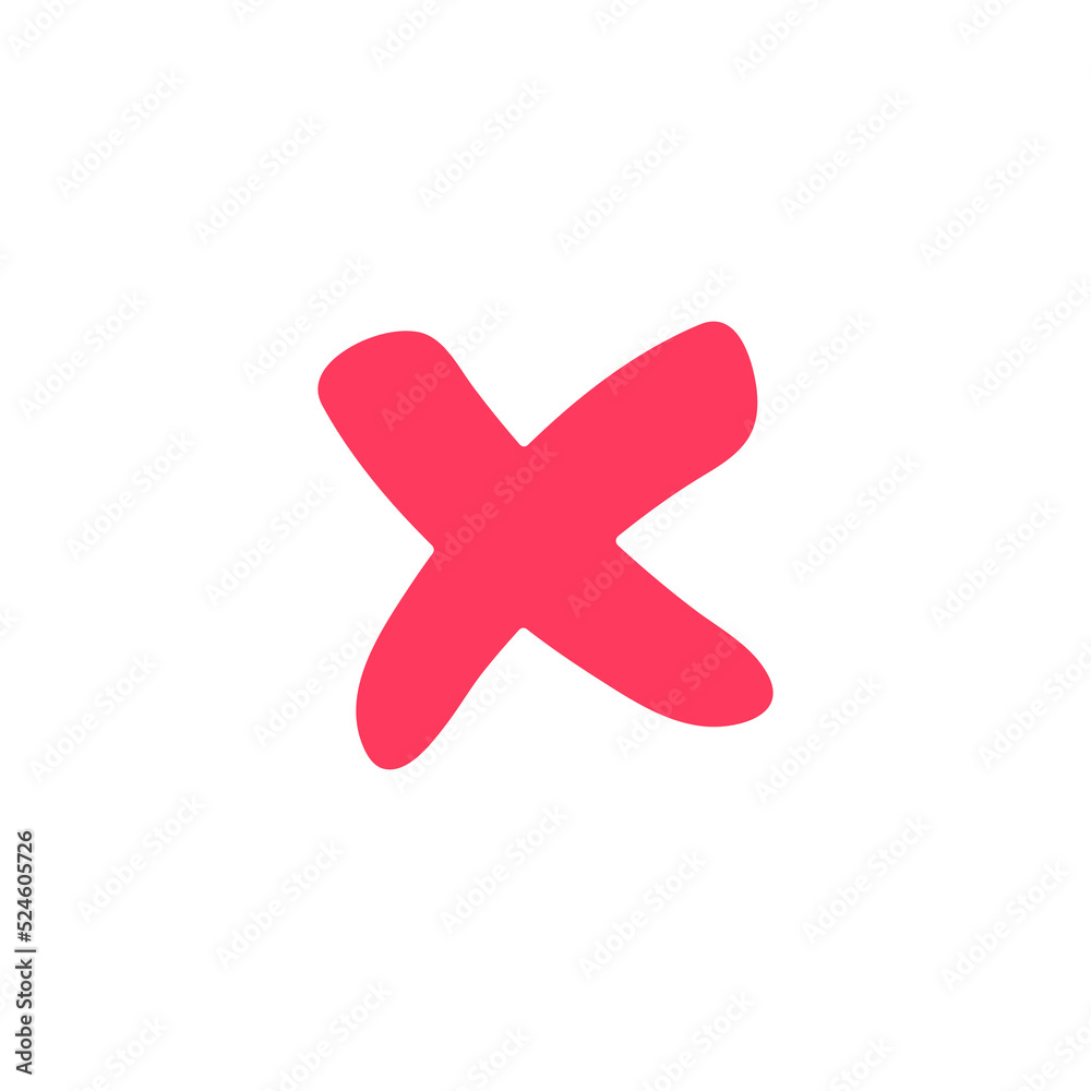 Obraz premium red cross icon for things that should not be done or forbidden