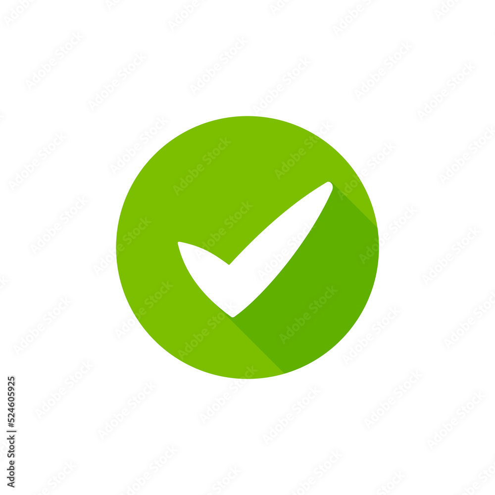 wrong check mark icon long shadow for validation isolated on a white background wrong check mark icon long shadow for validation isolated on a white background