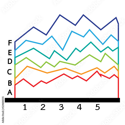 Business data graph icon sign design