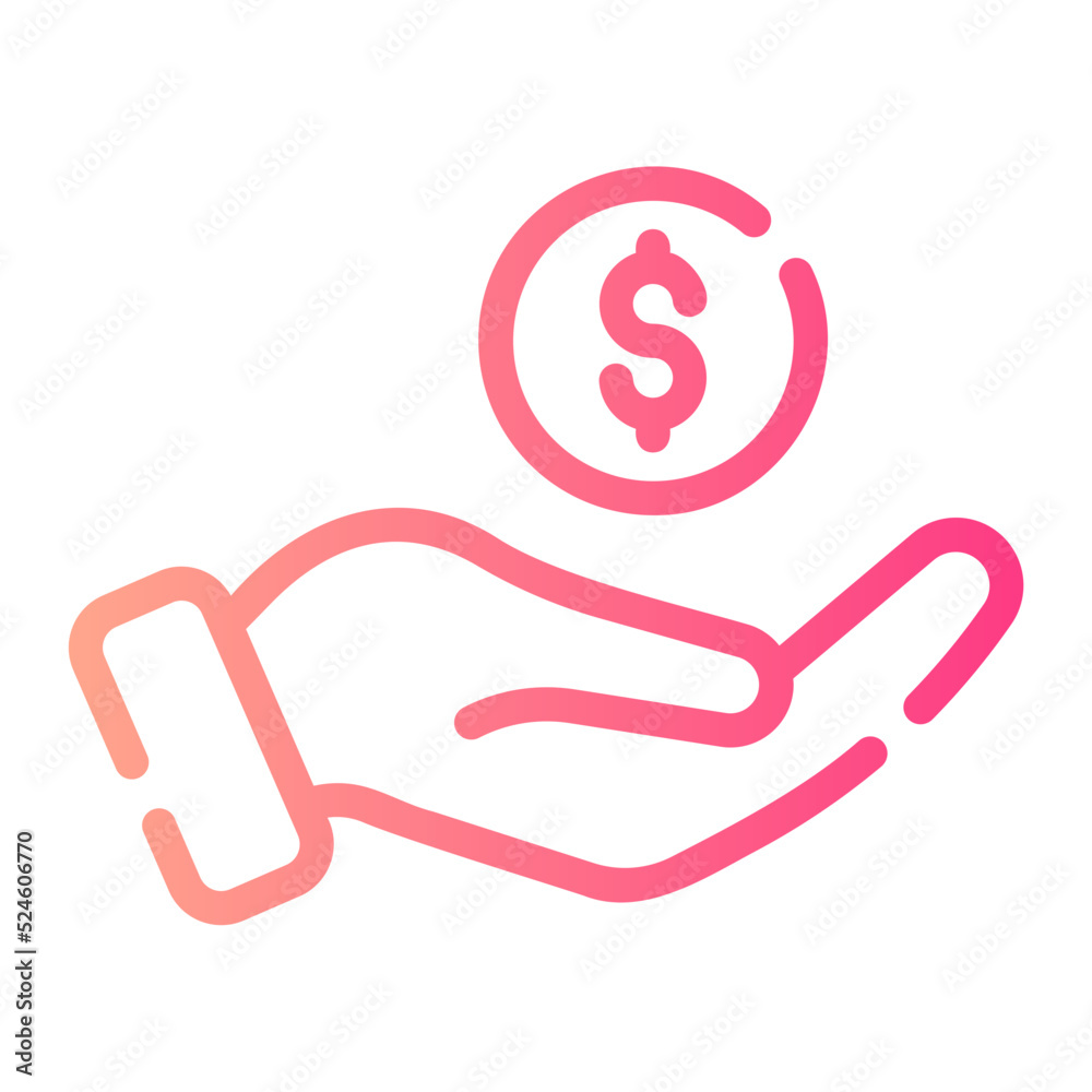 money gradient icon