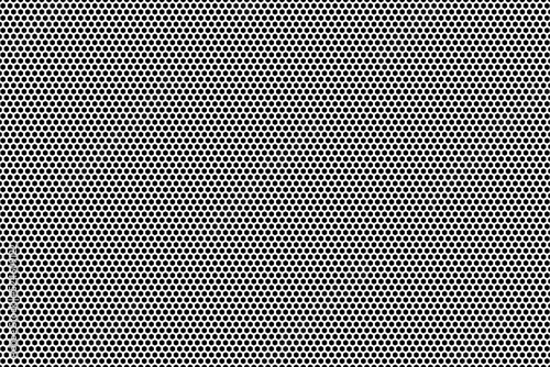 Horizontal halftone background template consisting of hexagons, vector dots pattern.