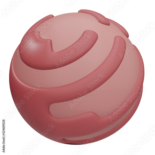 Pluto planet 3d rendering isometric icons.