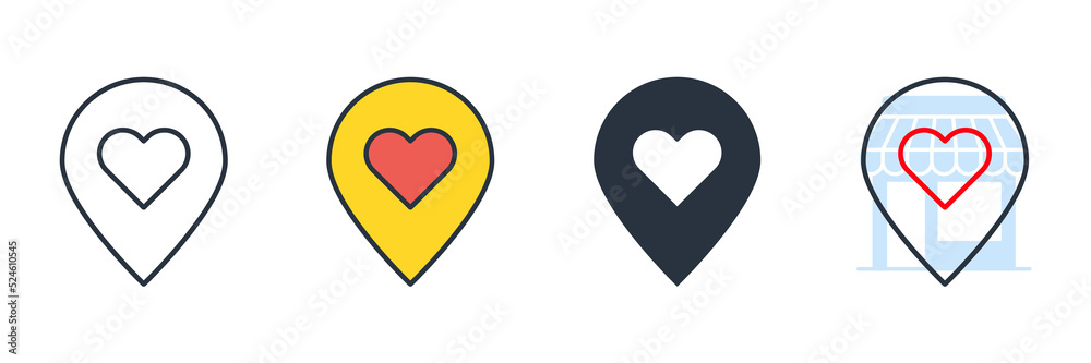 pin location icon logo vector illustration. Pin Point symbol template for graphic and web design collection pin location icon logo vector illustration. Pin Point symbol template for graphic and web design collection