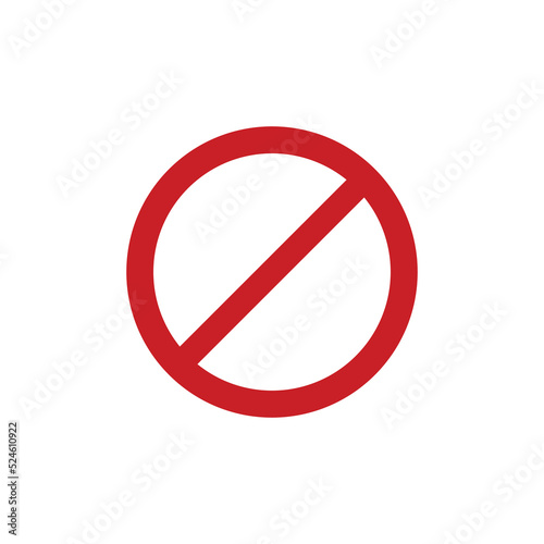 Free Download Red Empty Ban Sign, Red Blank Forbidden Sign, No Sign, Not Allowed Blank Sign Vector Art Illustration - GFXLoad