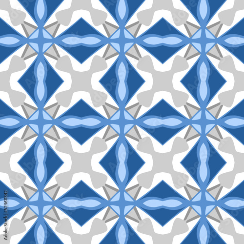 Abstract seamless background. Geometrical Pattern design in Aztec symbols, Ethnic Style. Blue embroidered, ideal for men shirt, male fashion, tote, bag, Wallpaper, backdrop.