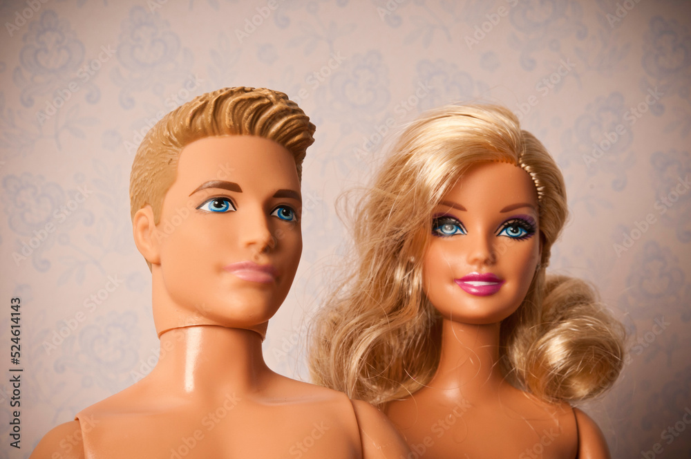 Ken and Barbie doll naked, together Stock-Foto | Adobe Stock