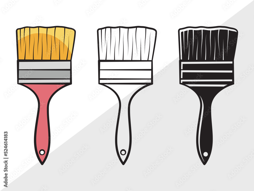 Paint Brush Clipart SVG, Paint Roller Svg, Brushes Svg, Painting