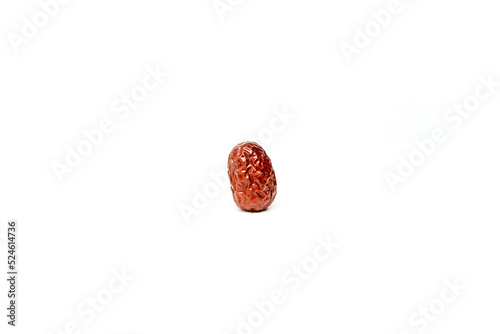 Red dates on blank background