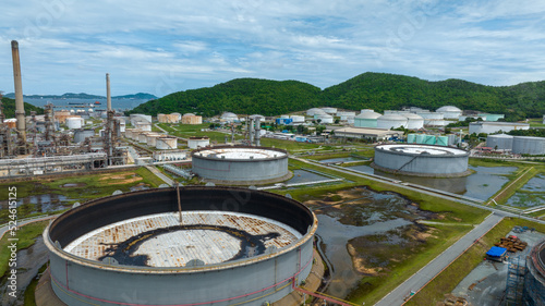Photography Oil Refinery Gas Chemical Equipment Prodiction import export Concept, Crude Oil
