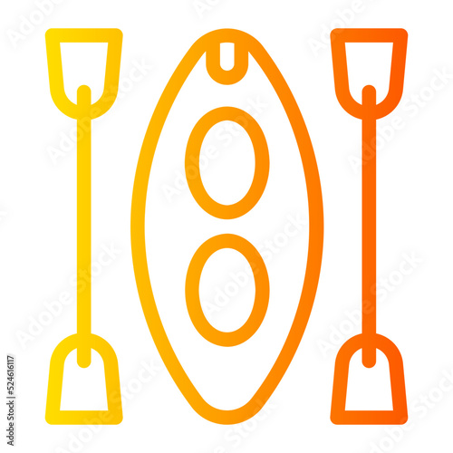 canoe gradient icon