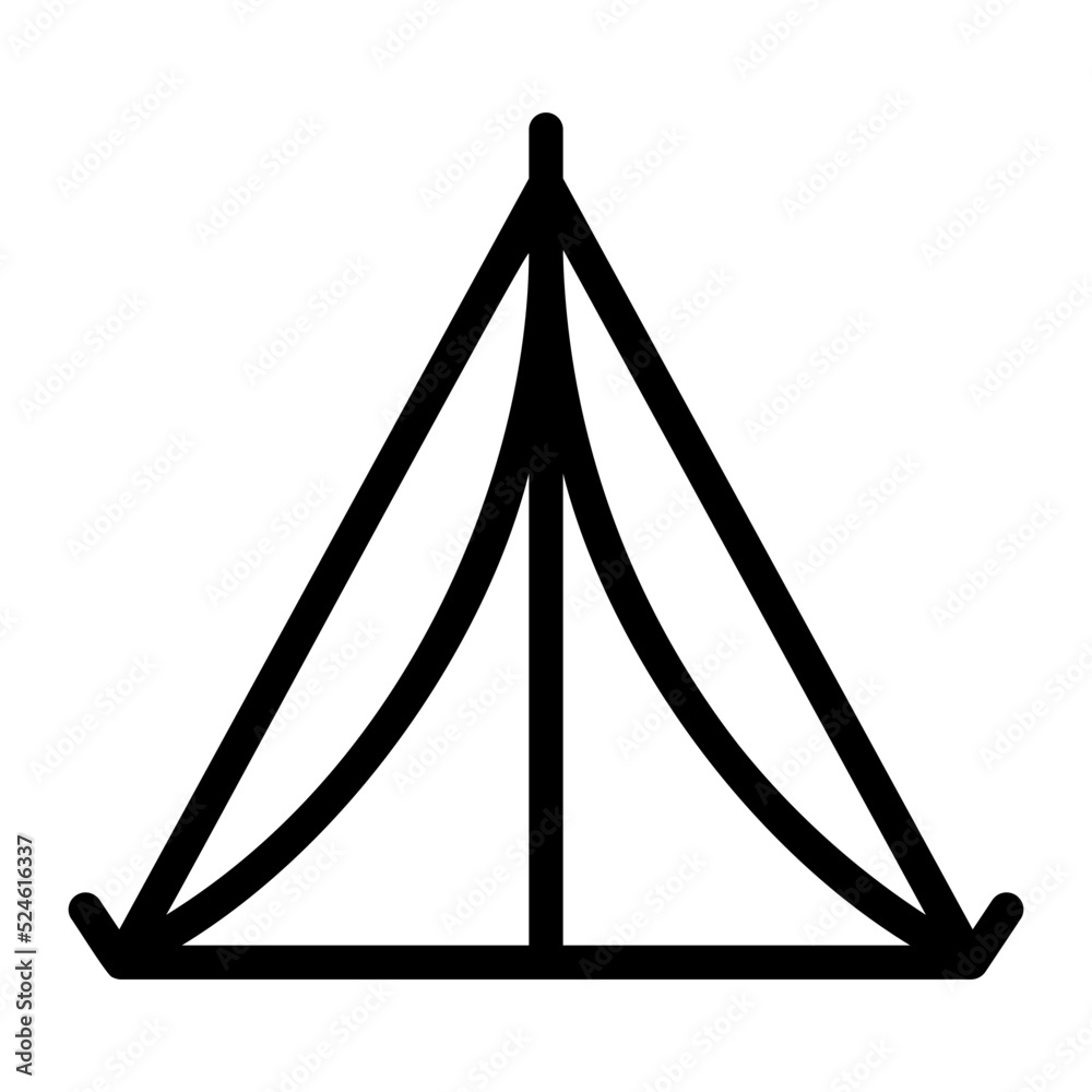 tent line icon tent line icon