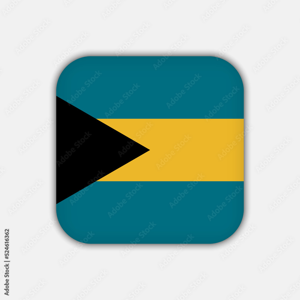 Fototapeta premium Bahamas flag, official colors. Vector illustration.