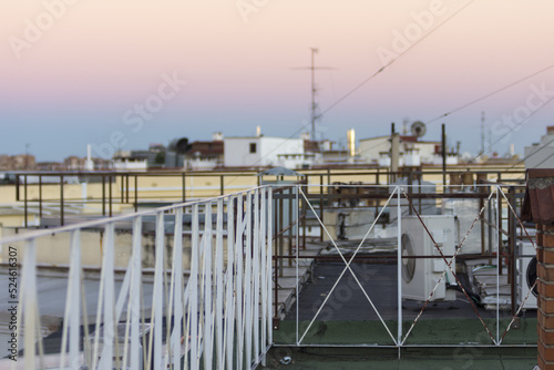 Madrid buildings roofs