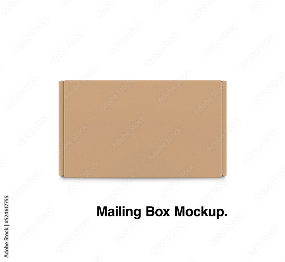Box_kraftRealistic kraft mailing box mockup. Up view. Ready for presentation your product. Vector illustration. EPS10. Box_kraftRealistic kraft mailing box mockup. Up view. Ready for presentation your product. Vector illustration. EPS10.