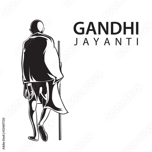 vector illustration of Gandhi Jayanti