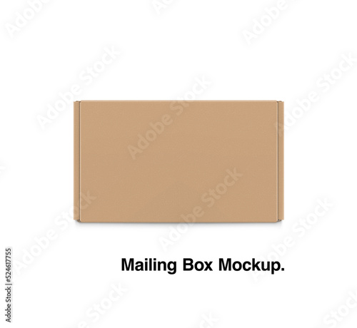 Box_kraftRealistic kraft mailing box mockup. Up view. Ready for presentation your product. Vector illustration. EPS10.	