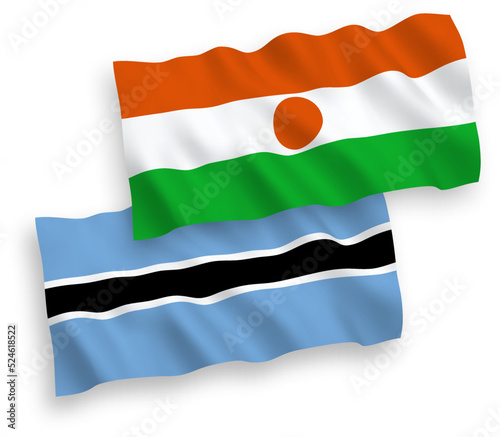 Free Download Flags of Republic of the Niger and Botswana on a white background - GFXLoad
