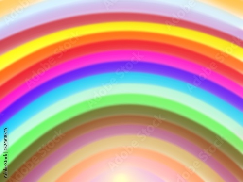 abstract colorful half circle background with blurred rainbow