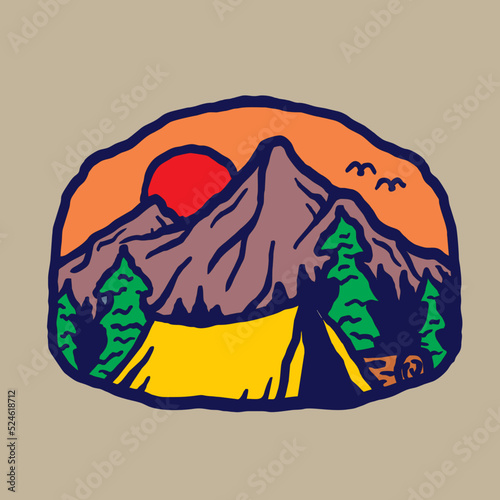 mountain landscape illustration