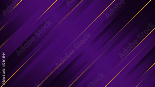 Abstract purple background with gold stripes. Design template for brochures, flyers, magazine