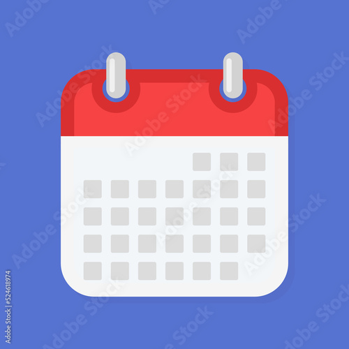 Calendar icon on blue background