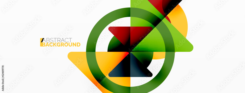 Creative geometric wallpaper. Minimal abstract background. Triangles and circles composition vector illustration for wallpaper banner background or landing page Creative geometric wallpaper. Minimal abstract background. Triangles and circles composition vector illustration for wallpaper banner background or landing page