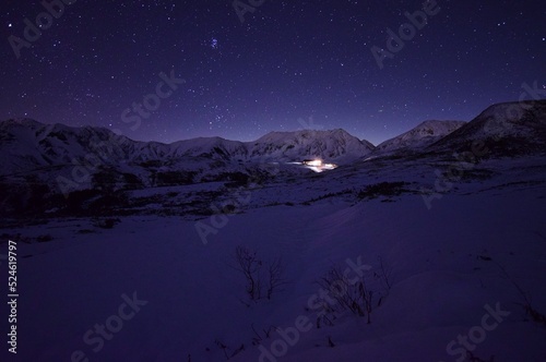 Night scenery in Tateyama alpine, Japan