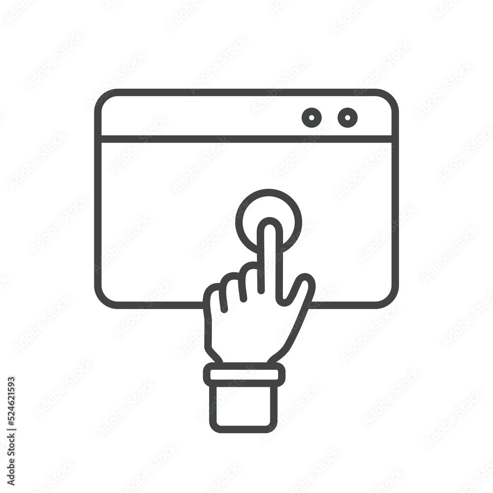 Hand click icons symbol vector elements for infographic web Hand click icons symbol vector elements for infographic web