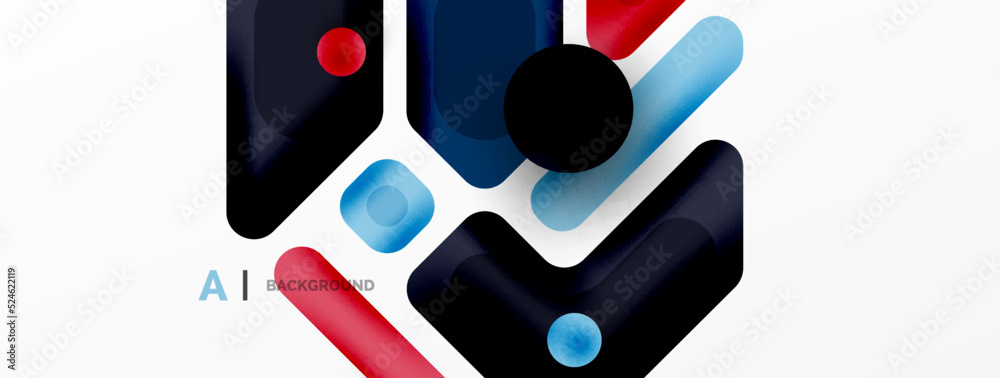 Minimal geometric abstract background. Colorful geometric blocks. Lines, squares and triangles composition wallpaper Minimal geometric abstract background. Colorful geometric blocks. Lines, squares and triangles composition wallpaper
