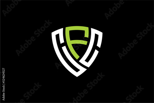 CFC creative letter shield logo design vector icon illustration photo