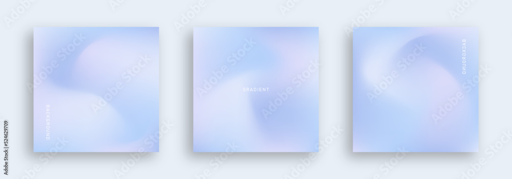 Naklejka premium Colorful gradient background. Square post template collection.