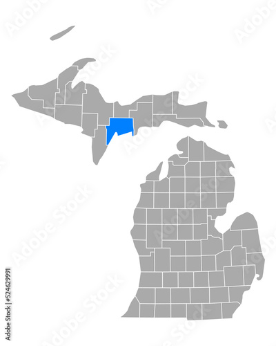 Karte von Delta in Michigan