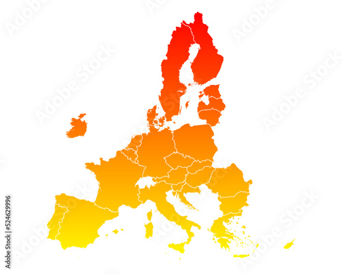 Karte der Europäischen Union