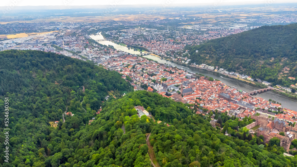 Fototapeta premium Heidelberg view from the mountain