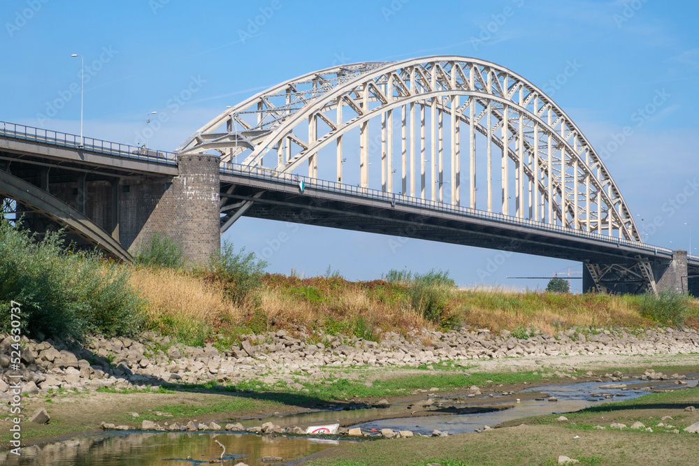 Low water level river Waal || Lage waterstand river de Waal Nijmegen, Gelderland province, The Netherlands Low water level river Waal || Lage waterstand river de Waal Nijmegen, Gelderland province, The Netherlands