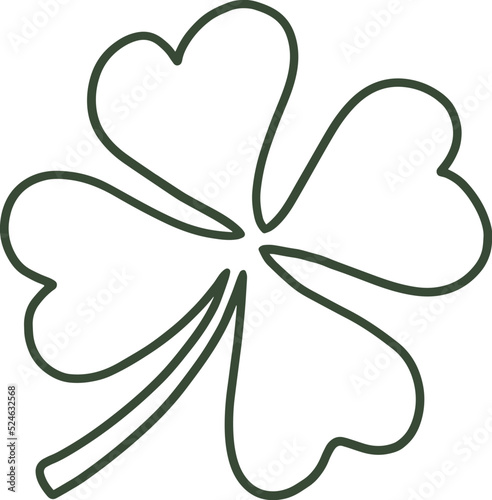 clover leaf line drawing