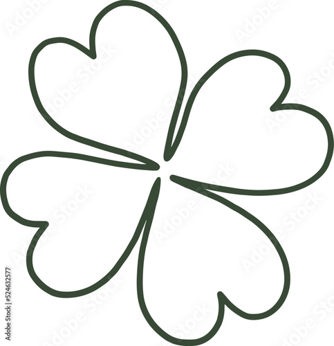 clover leaf line drawing