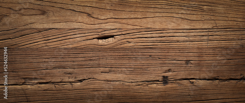 Old elm texture long background. Dark tone wood plank texture background.