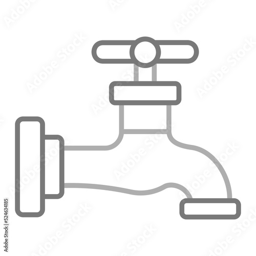 Faucet Greyscale Line Icon